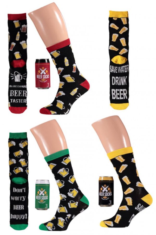 Bier sokken in blik