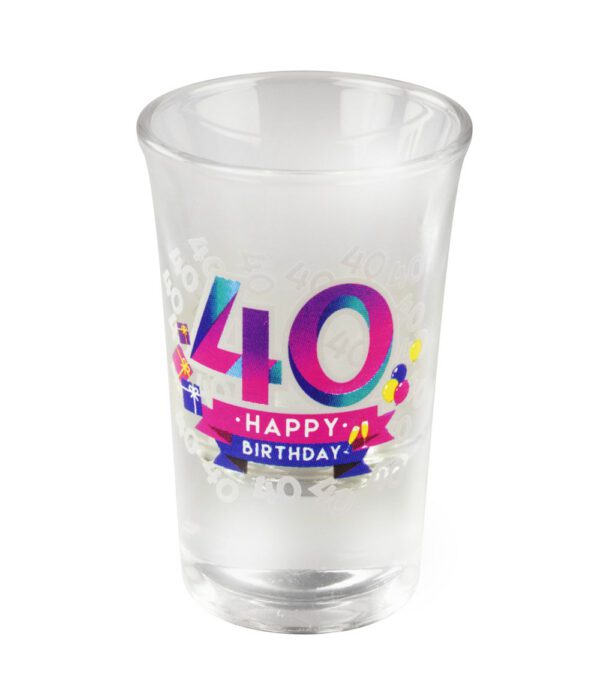 Happy shot glaasjes 40 jaar