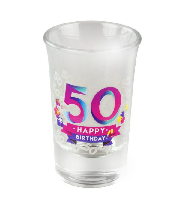 Happy shot glaasjes 50 jaar