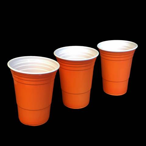 Red cups oranje 25 stuks